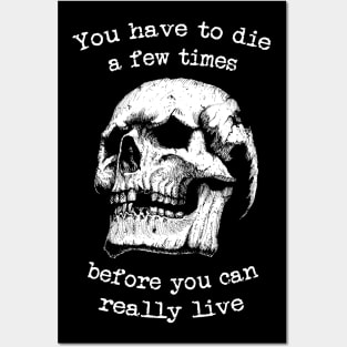Bukowski quote skull Posters and Art